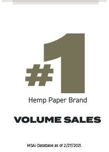 #1 Hemp Paper Brand Volume Sales
